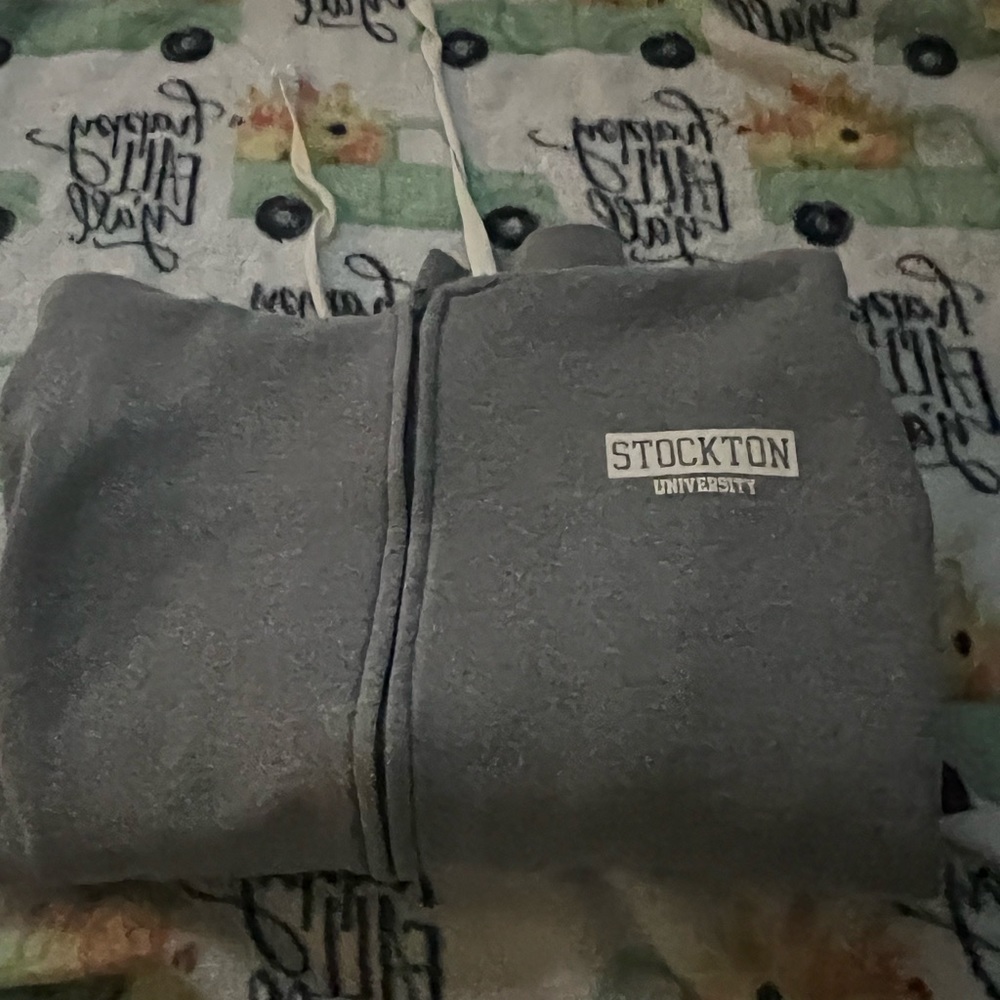 Stockton University Gray Zip Hoodie